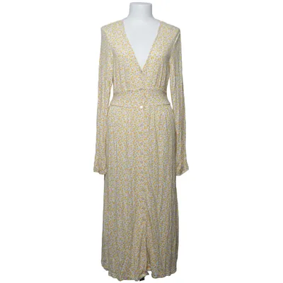 Jurk (Geel, Wit) van Bubbleroom Elastaan, Viscose