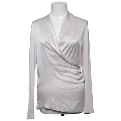 Blouse portefeuille (Beige) de Hallhuber Donna Élasthane, Soie, Viscose