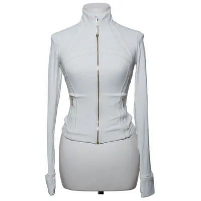 Veste de sport (Blanc) de Lululemon Élasthane, Polyamide, Polyester