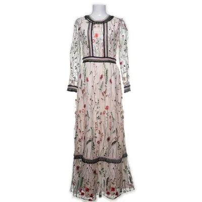 Maxi jurk (Beige, Meerkleurig) van Miss Selfridge Katoen, Polyamide, Polyester