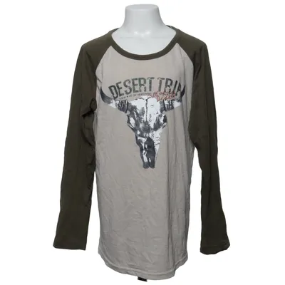 Baseball T-shirt (Beige, Green) from Ellos Cotton, Polyester