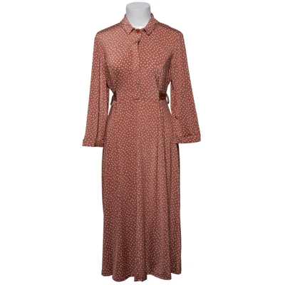 Klänning (Brun, Vit) från Stockholms Klänningsfabrik Elastan, Polyester