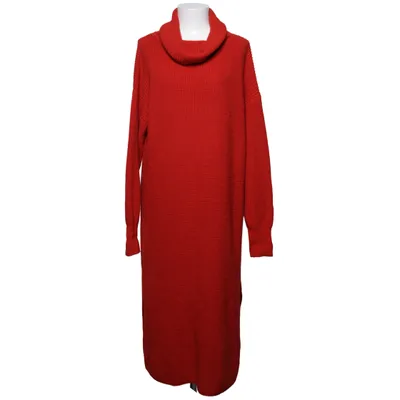 Jurk met col (Rood) van Isolde Elastaan, Polyester