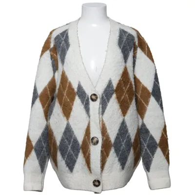 Cardigan (White, Brown, Gray) from Pringle of Scotland x H&M Acrylic, Alpaca wool, Polyamide, Polyester
