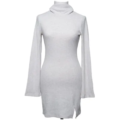 Jurk met col (Beige) van Gina Tricot Elastaan, Polyester, Viscose