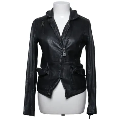 Leather jacket (Black) from Doma Acetate, Cotton, Leather