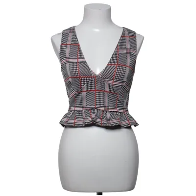 Peplumbluse (Sort, Hvid, Rød) fra Stylish Elastan, Polyester