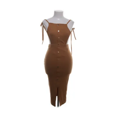 Jurk (Bruin) van Fashion Nova Elastaan, Polyester
