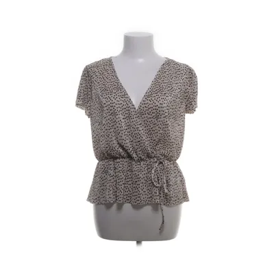 Peplum top (Beige, Black) from Cotton Club Polyester
