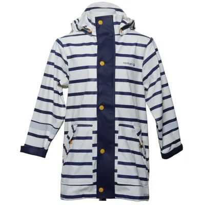 Regnjacka (Vit, Blå) från Nordbjørn Polyester, Polyuretan