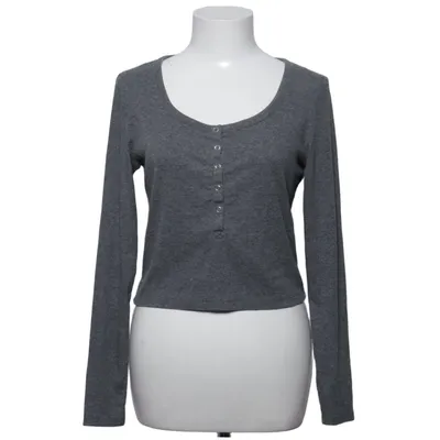 Henley shirt (Gray) from Gina Tricot Cotton, Elastane, Polyester