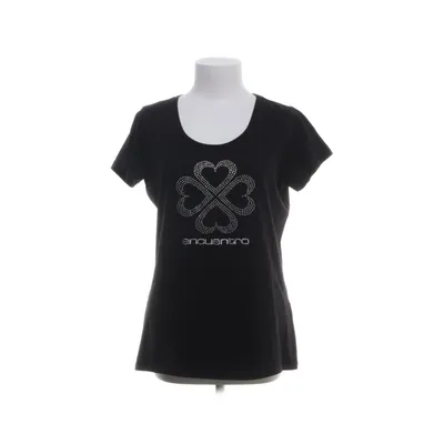 T-shirt (Zwart) van Encuentro Katoen, Elastaan