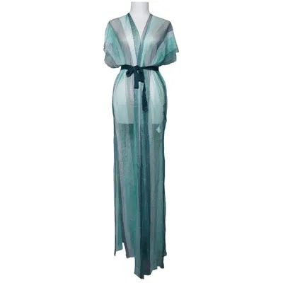 Robe de plage (Bleu, Vert, Multicolore) de Ulla Popken Fibre métallique, Polyamide