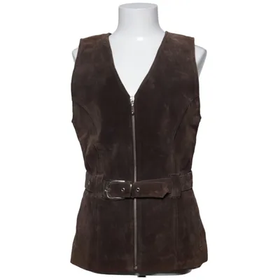 Läderväst (Brun) från Gipsy Skinn, Polyester