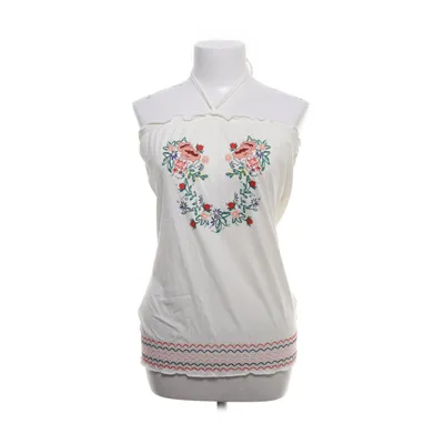 Halter neck top (White, Multicolored) from John Baner Cotton