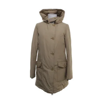 Jacket (Beige) from Woolrich Cotton, Down, Feather, Nylon, Polyester, Fur