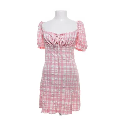 Jurk (Roze, Wit) van Stradivarius Katoen, Elastaan, Polyester