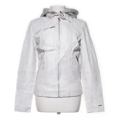Leren jack (Grijs) van Kangaroos Katoen, Polyester