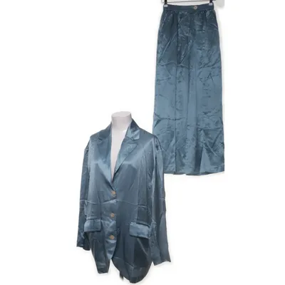 Pyjama (Bleu) de H&M Acétate, Lyocell, Soie
