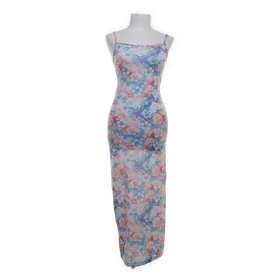 Maxi dress (Blue, Multicolored) from Collusion Elastane, Polyester