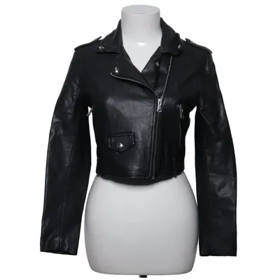 Biker jacket (Black) from Bershka Polyester, Polyurethane