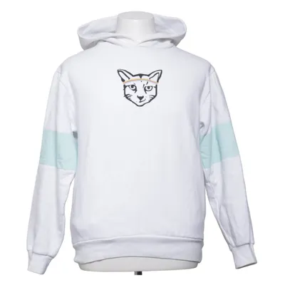 Capuchon sweater (Wit, Blauw) van Pari Katoen, Polyester