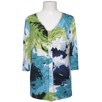 Top (Blue, Green, Multicolored) from Kim & Co Elastane, Polyester