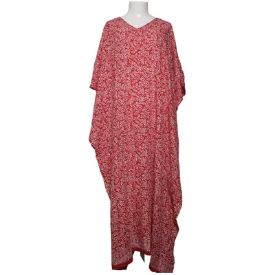 Kaftan (Rot, Weiß) Viskose