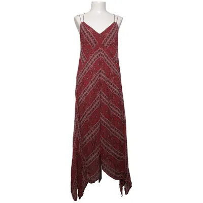 Maxi dress (Red, Multicolored) Polyester, Viscose