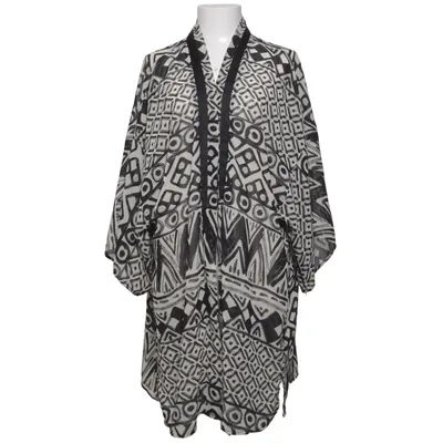 Kimono (Svart, Vit) från Zizzi Polyester