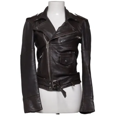 Bikerjacka (Brun) från Deadwood Polyester, Skinn