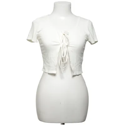 Crop top (Wit) van Zaful Polyurethaan, Viscose
