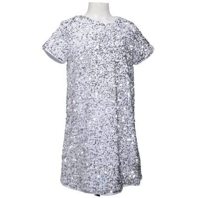 Klänning (Silverfärgad, Vit) från Mywear Young Polyester