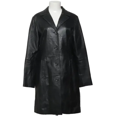 Veste longue en cuir (Noir) de Gipsy Cuir, Polyester