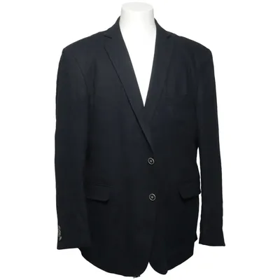 Blazer (Blue) from Dressmann Linen, Polyester, Viscose
