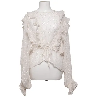 Blouse (Blanc) de H&M Cupro, Fibre métallique, Polyester
