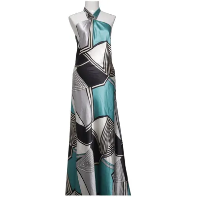 Halterneck dress (Black, White, Turquoise) from Fidan
