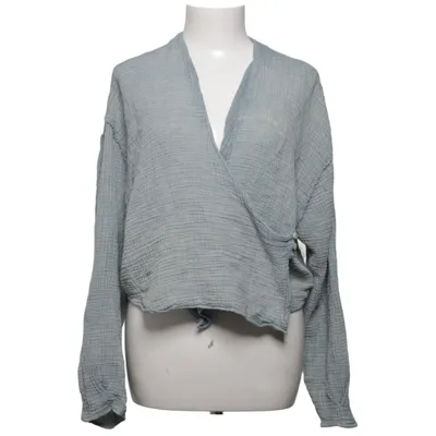Wikkelblouse (Blauw) van Pull & Bear Katoen