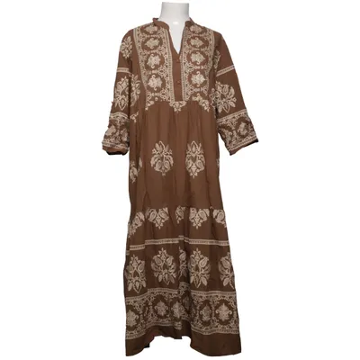 Maxi dress (Brown, White) from DeRoyal Cotton, Polyester