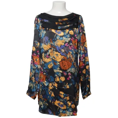 Klänning (Blå, Flerfärgad) från Talking French Elastan, Silke