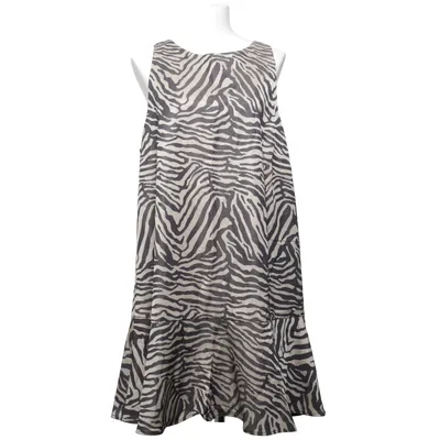 Klänning (Svart, Vit, Flerfärgad) från H&M Linne, Polyester, Viskos