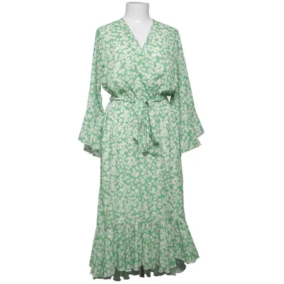 Wrap dress (Green, White, Yellow) from Twisted Wunder Polyester