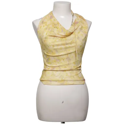 Neckholder Top (Gelb, Mehrfarbig) von Zara Elasthan, Polyester