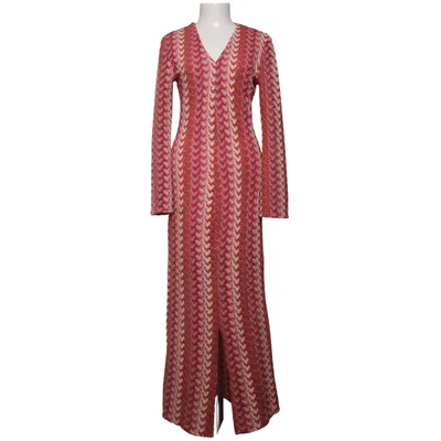 Maxikleid (Pink, Rot, Orange) von L&S Elasthan, Polyester, Viskose