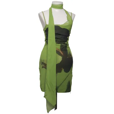 Klänning (Grön, Flerfärgad) från Kollyy Elastan, Polyester