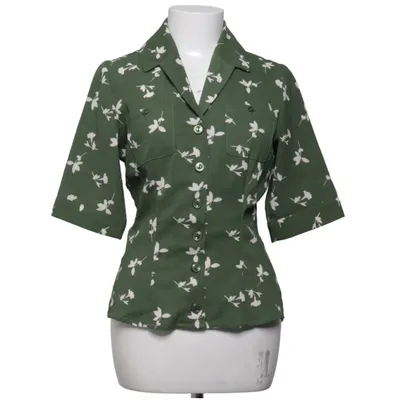 Kortärmad skjorta (Grön, Vit) från Collectif Vintage Polyester