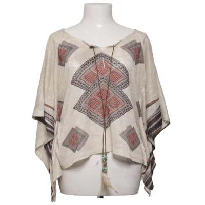 Poncho (Beige, Red, Black) from Qed London