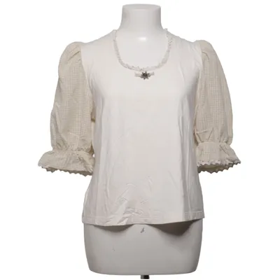 Dirndlbluse (Hvid, Beige) fra Perry Landhaus Bomuld, Elastan, Linned, Polyester, Viscose