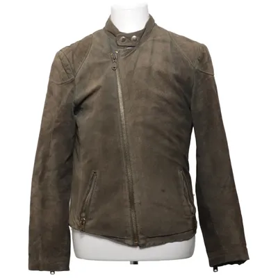 Leather jacket (Green) from Han Kjøbenhavn Leather, Polyamide