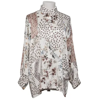 Bluse (Weiß, Braun, Mehrfarbig) von Stajl Seide, Viskose